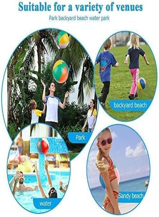 DORPUT Inflatable Beach Ball Rainbow Color | Classic Pool & Water Play Toy for Kids | Birthday & Summer Party Game (8-12 Inches) - Pack of 10 - Image 4
